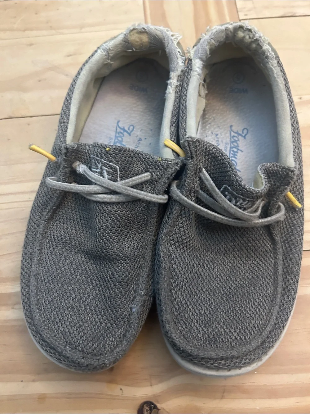 Hey Dude Olive Green Knit Slip-On Loafers